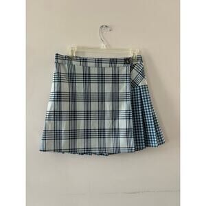 Urban Outfitters Skirt Women's Medium Blue Plaid Twee Pleated Mini Academia